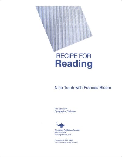Recipe for Reading Lined Writing Paper 100 sheets