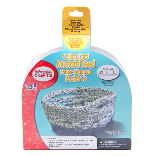 Mustard Seed Fabric Wrapped Basket Kit