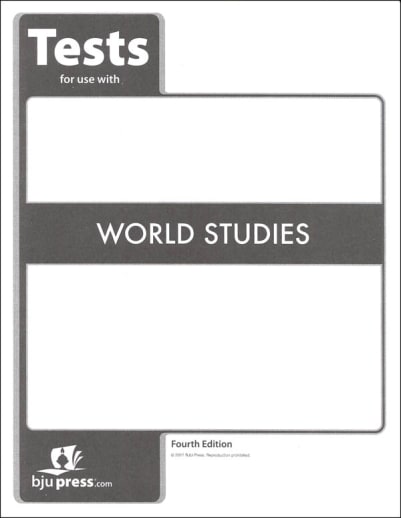 BJU Press World Studies Testpack 4th Edition