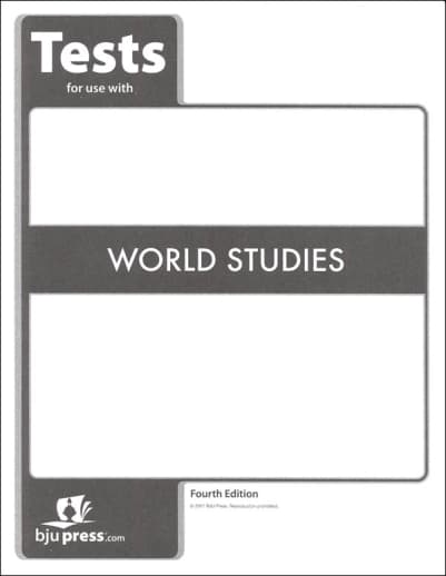 BJU Press World Studies Testpack 4th Edition