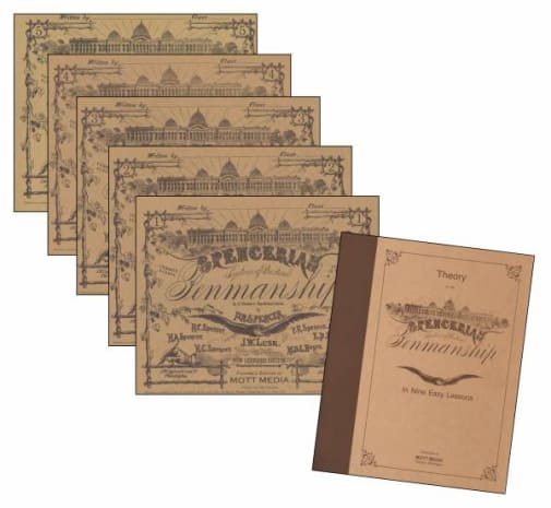 Theory Of Spencerian Penmanship Plus Five Copy Books