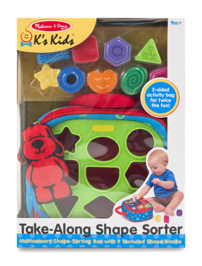 Melissa & Doug Take-Along Shape Sorter Baby and Toddler Toy