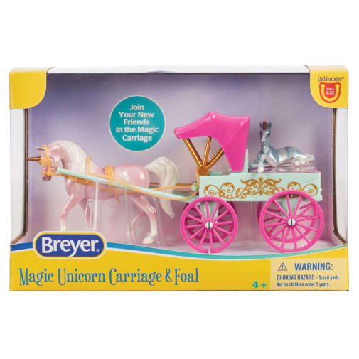Magic Unicorn Carriage and Foal (Breyer Stablemates)
