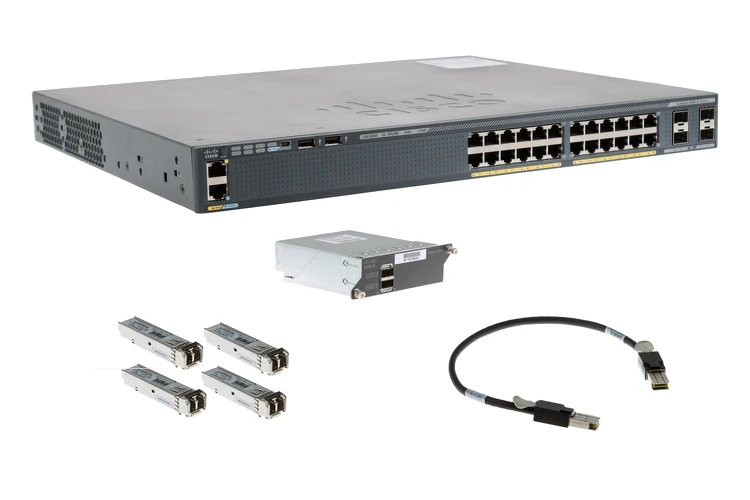 Cisco Catalyst 2960-X Series Deployment Kit, 24 Port, WS-C2960X-24PS-L-DP, Refurbished, Original