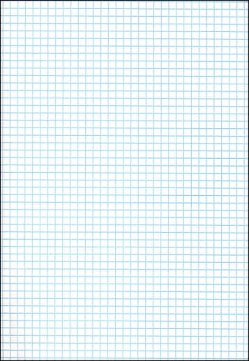 Ruled Cross Section Drawing Paper - White 1/4" Ruled, Approximately 100 Sheets
