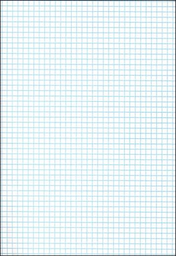 Ruled Cross Section Drawing Paper - White 1/4" Ruled, Approximately 100 Sheets