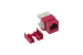 Cat6 RJ45 110 Type 180° Keystone Jack, Red