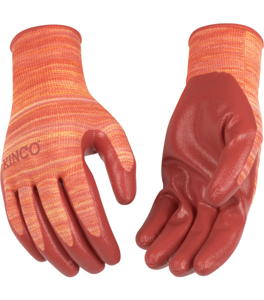 Women&rsquo;s Polyester Knit Shell & Nitrile Palm, Purple, large