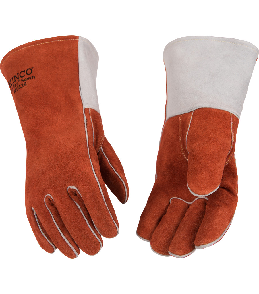 Premium Split Cowhide with Thumb Strap, Brown, large image number 2