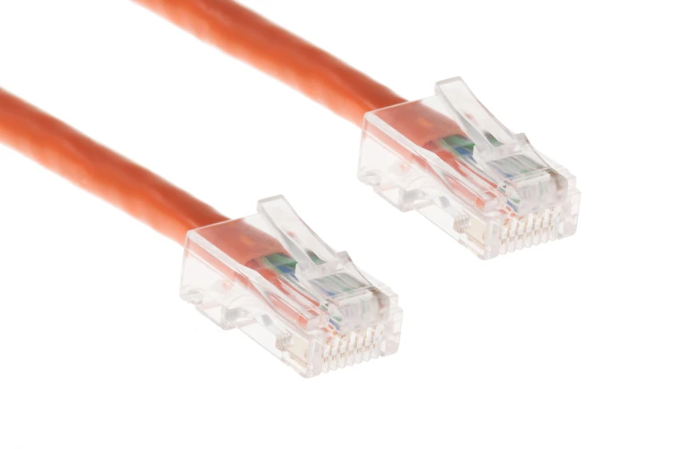 14ft Orange Non-Booted CAT6 Ethernet Patch Cable