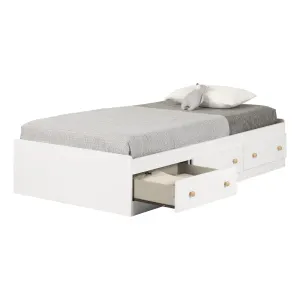 Cama individual de plataforma con 3 cajones