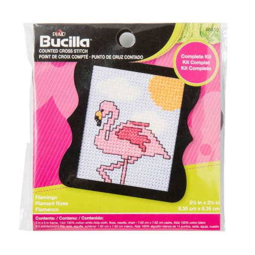 Beginner Mini Stitchery Kit - Flamingo