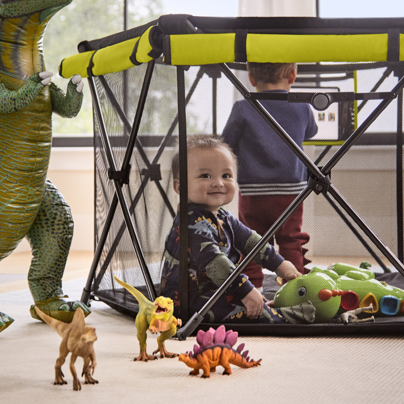 Play-Away™ Portable Playard Deluxe (Adventurer) Lifestyle Photo Play-Away™ Portable Playard Deluxe (Adventurer) Lifestyle Photo
