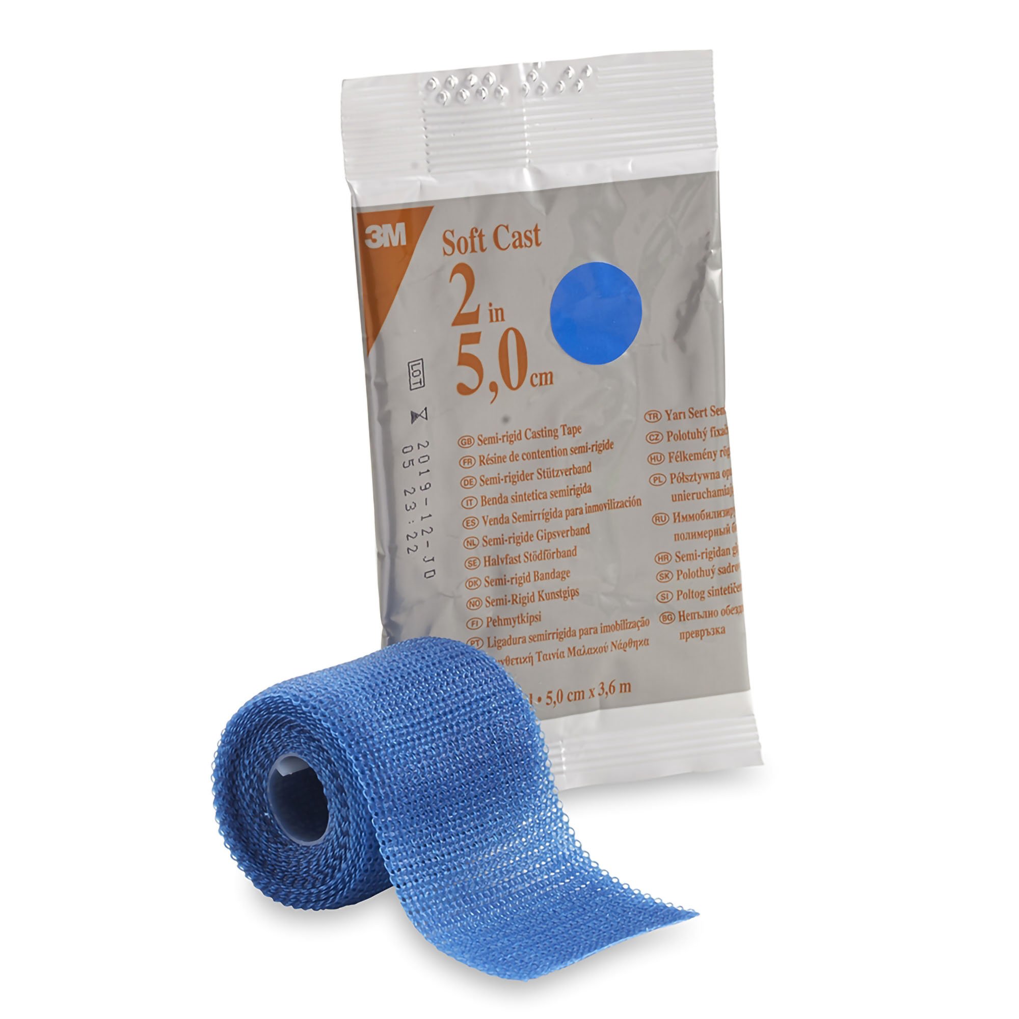 Cast Tape 3M Scotchcast Soft Cast 2 Inch X 12 Foot Fiberglass Blue MK 447728