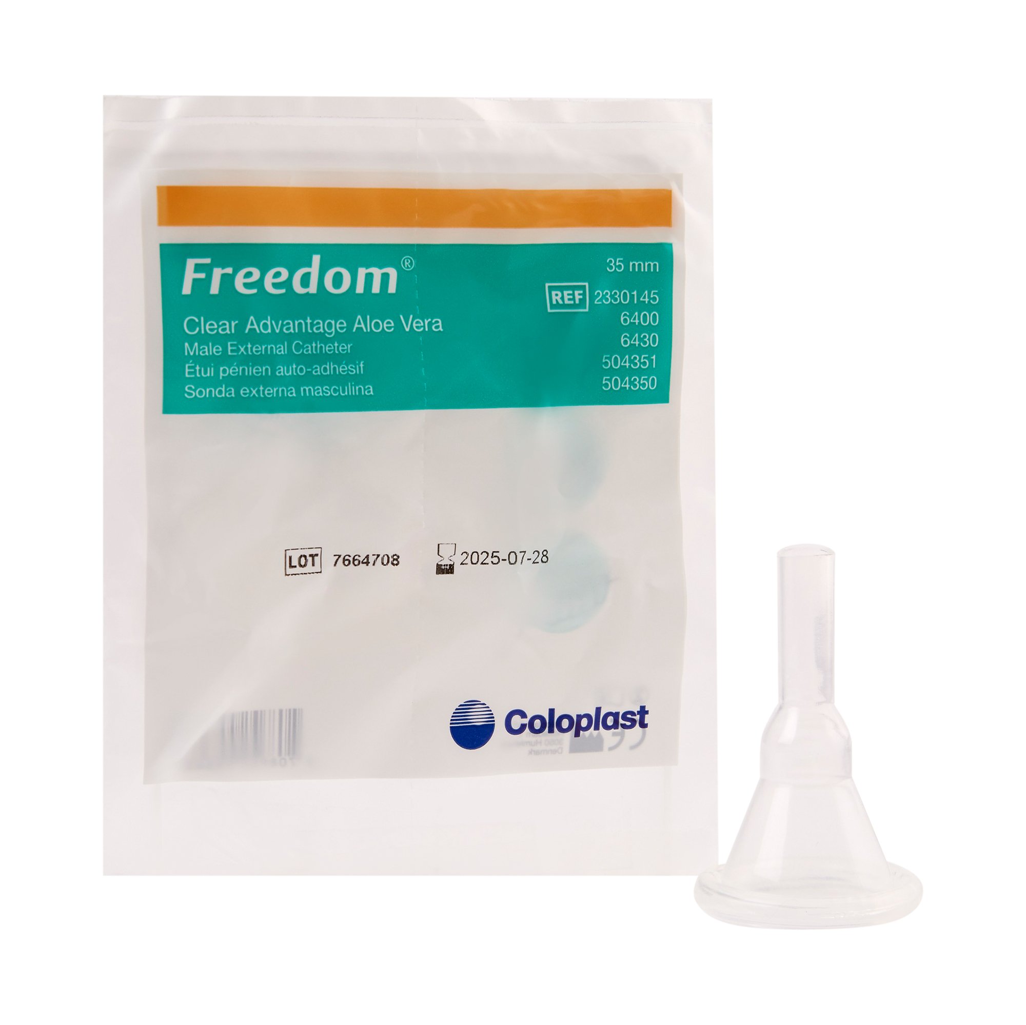 Freedom Clear Advantage Male External Catheter, Self-Adhesive, Medium, 35mm MK 205265