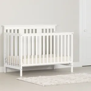 Modern Baby Crib - 4 Heights with Toddler Rail