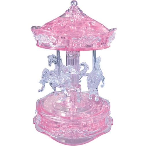 Deluxe 3D Crystal Puzzle - Carousel (Pink)