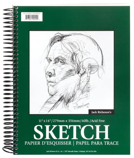 Sketch Book - 11"  x 14" Spiral Bound (100 Sheets)
