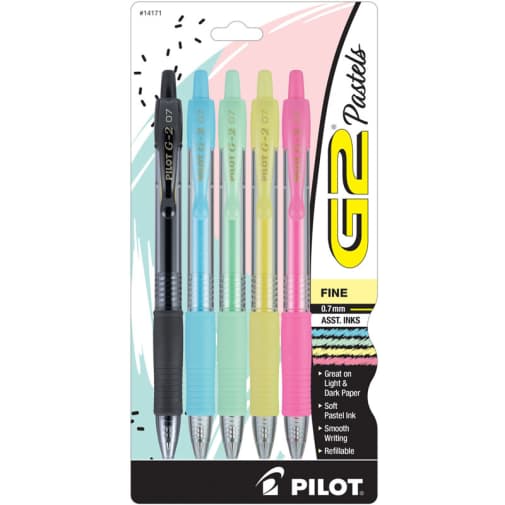 G2 Pastels Fine Point Pen - Assorted Colors (5 pack)