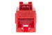 Cat5e RJ45 Inline Coupler Type Keystone Jack, Red