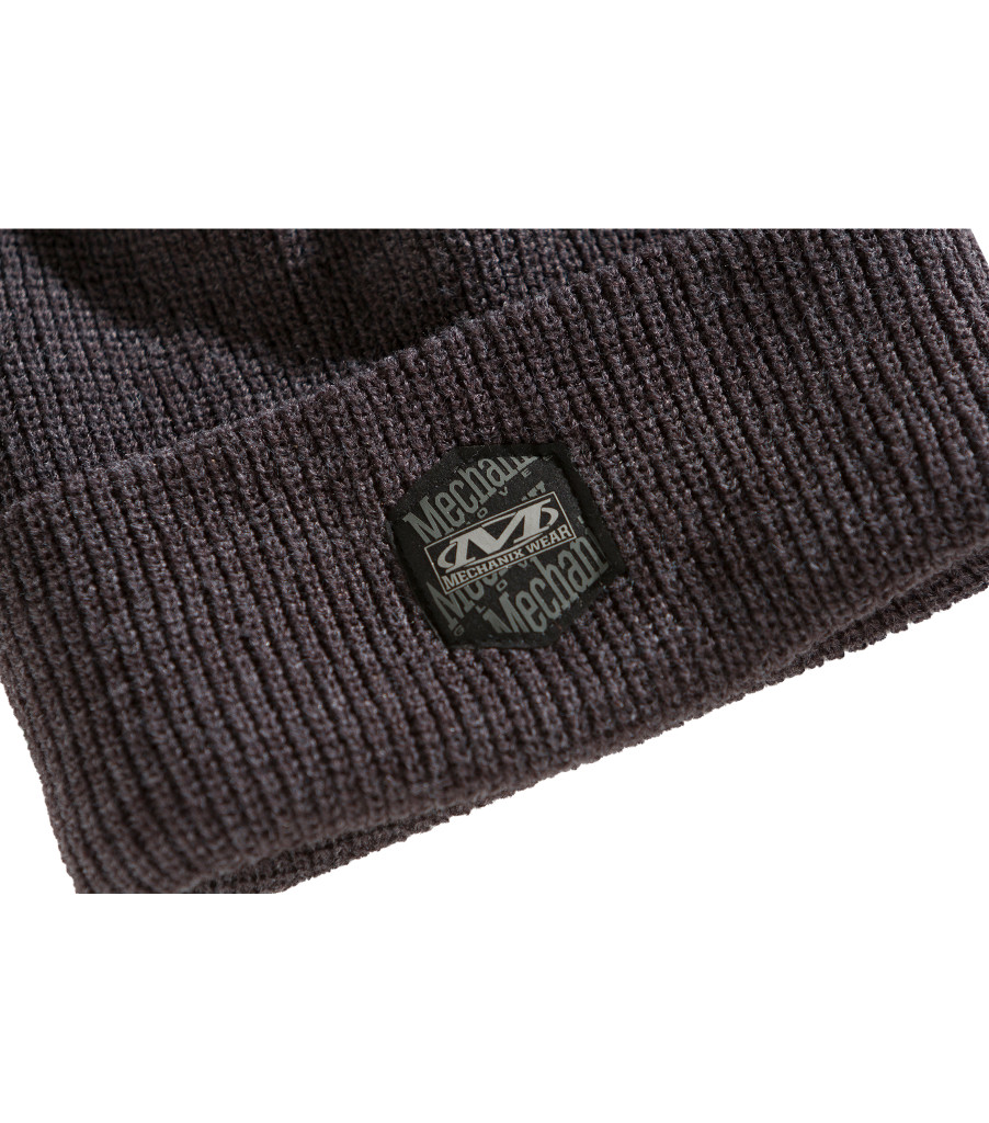 Classic Ribbed Cuff Knit Beanie-  Dark Grey, , large image number 1