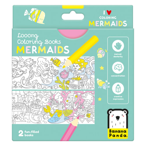 Looong Coloring Book: I Love Coloring Mermaids