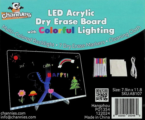 LED Acrylic Dry Erase Board