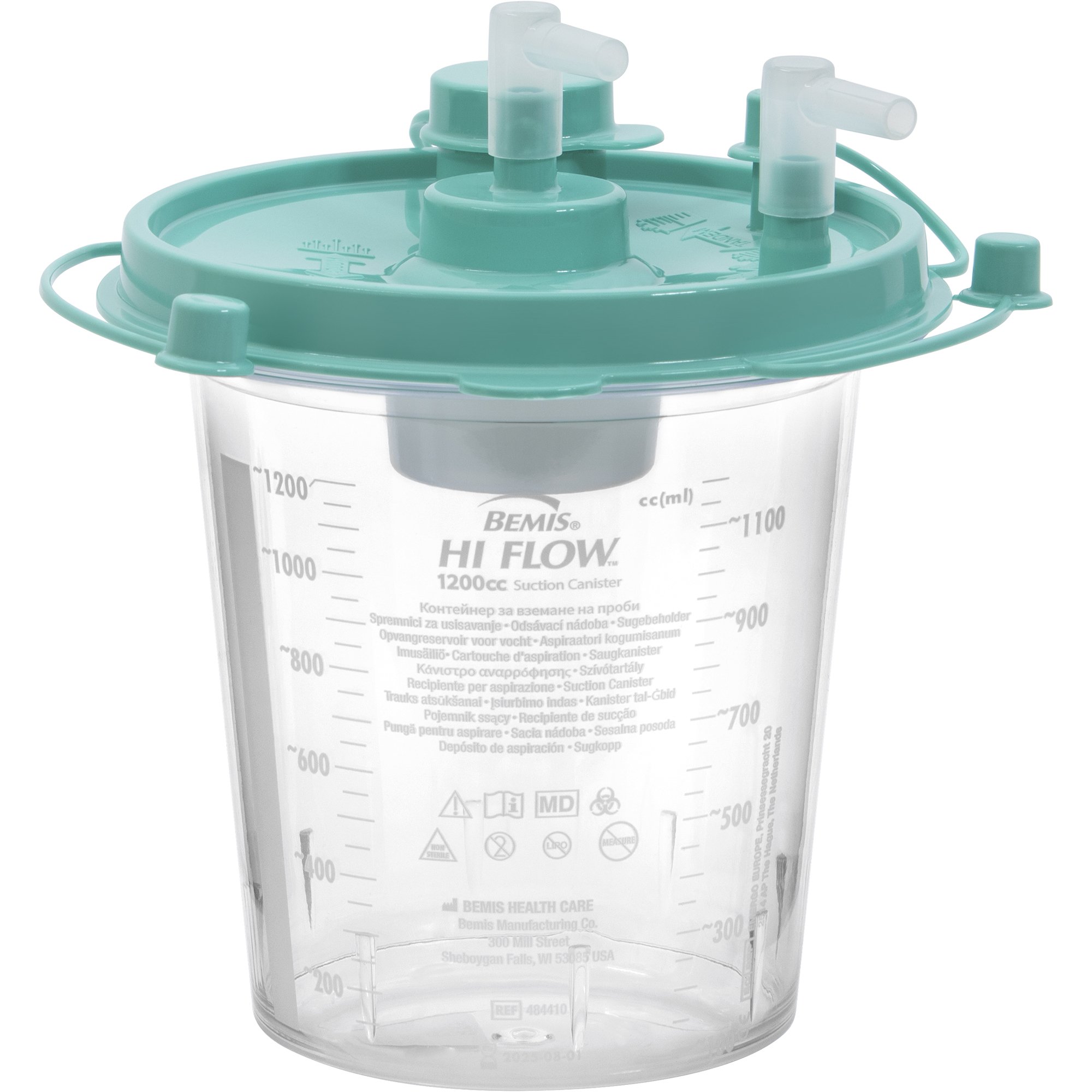 Hi-Flow Rigid Suction Canister for use with Bemis Quick-Drain Systems, 1200 mL MK 161355
