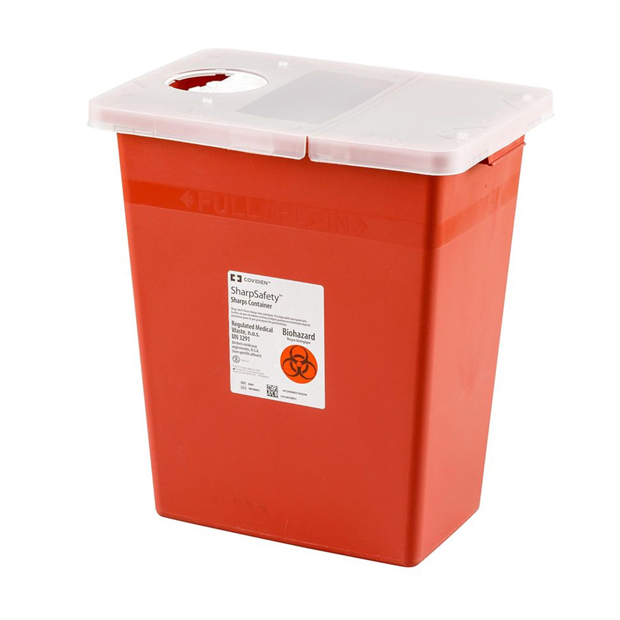 SharpSafety Multi-purpose Sharps Container, 18 Gallon, 26 x 18.25 x 12.75 Inch MK 201912