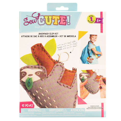 Sew Cute Felt Keychain Kit Sloth