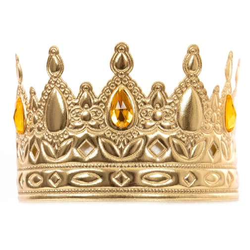 Little Adventures Gold Sparkle Duchess Full Crown Dress Up Accessory