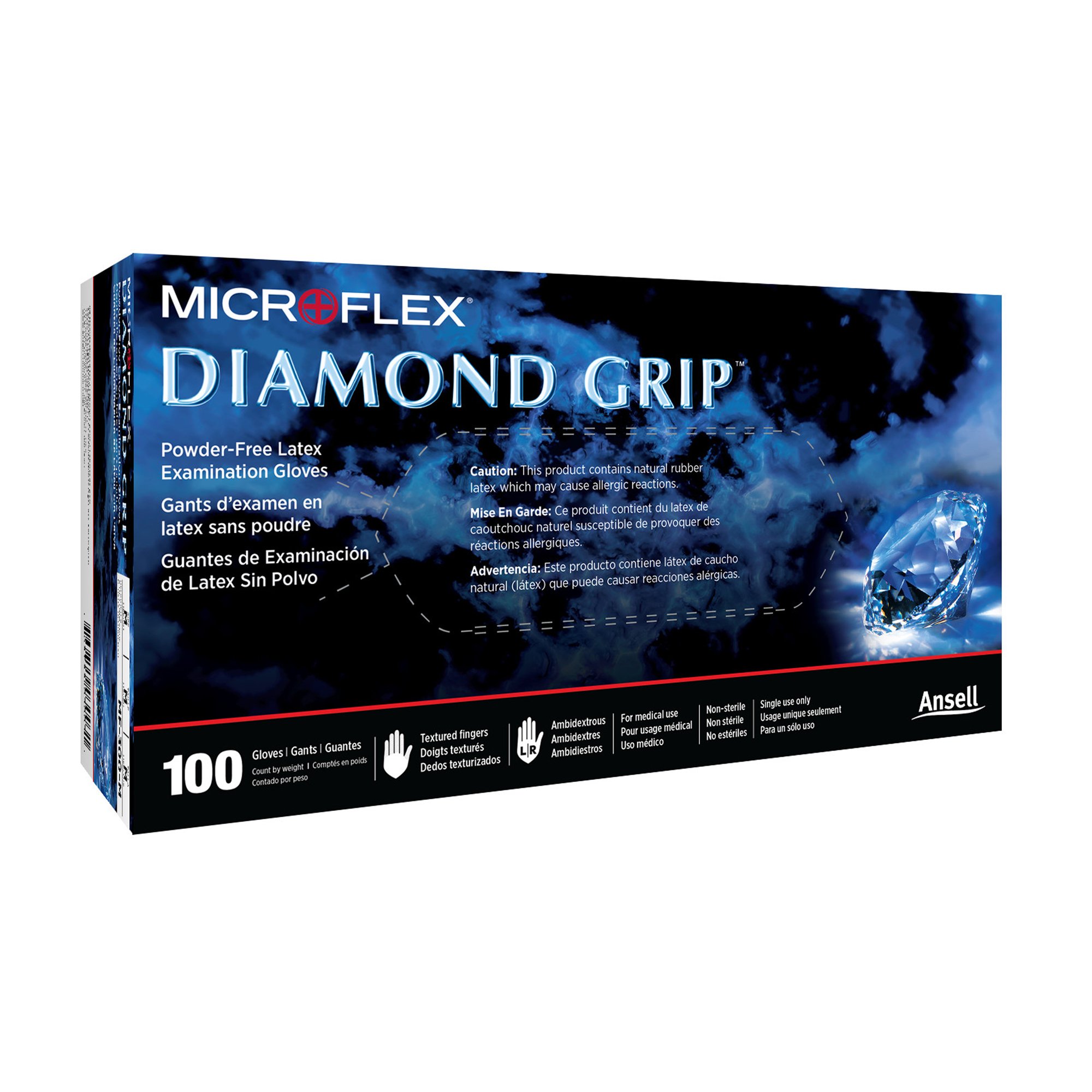 Diamond Grip Latex Exam Glove, Extra Large, White MK 307874