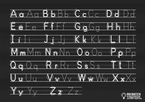 Chalkboard Letters Practice Mat 12" x 17" (Reversible)