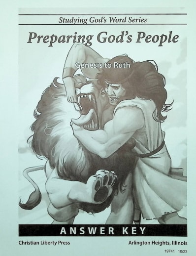 Studying God's Word: Preparing God's People: Genesis to Ruth Answer Key