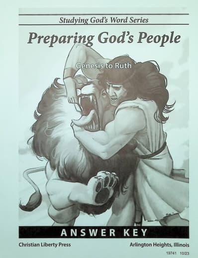 Studying God's Word: Preparing God's People: Genesis to Ruth Answer Key