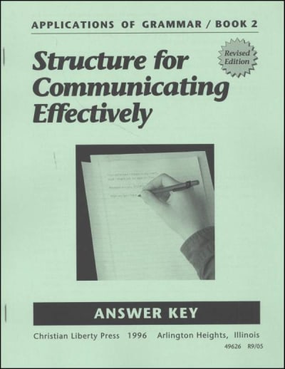 Applications of Grammar 2 Answer Key
