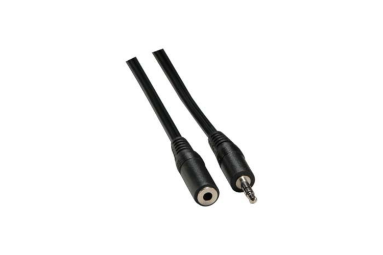 Audio Auxiliary Cable with TRS 3.5mm Male/Female Connectors, 25ft