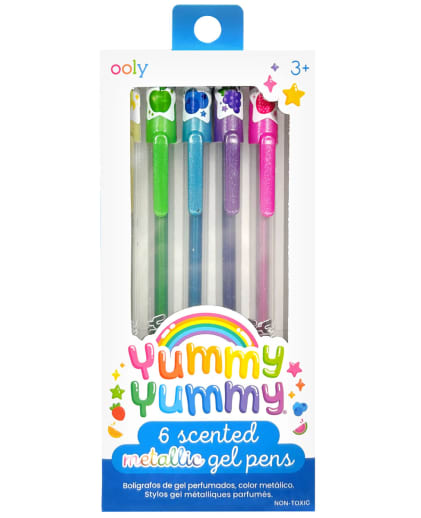 Yummy Yummy Scented Metallic Gel Pens - set of 6