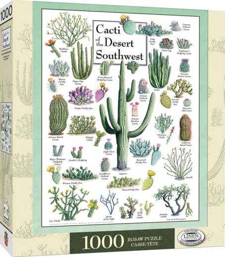 Cacti of the Desert Southwest Puzzle - Poster Art (1000 piece)