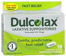 Dulcolax Bisacodyl Laxative Suppositories MK 650326