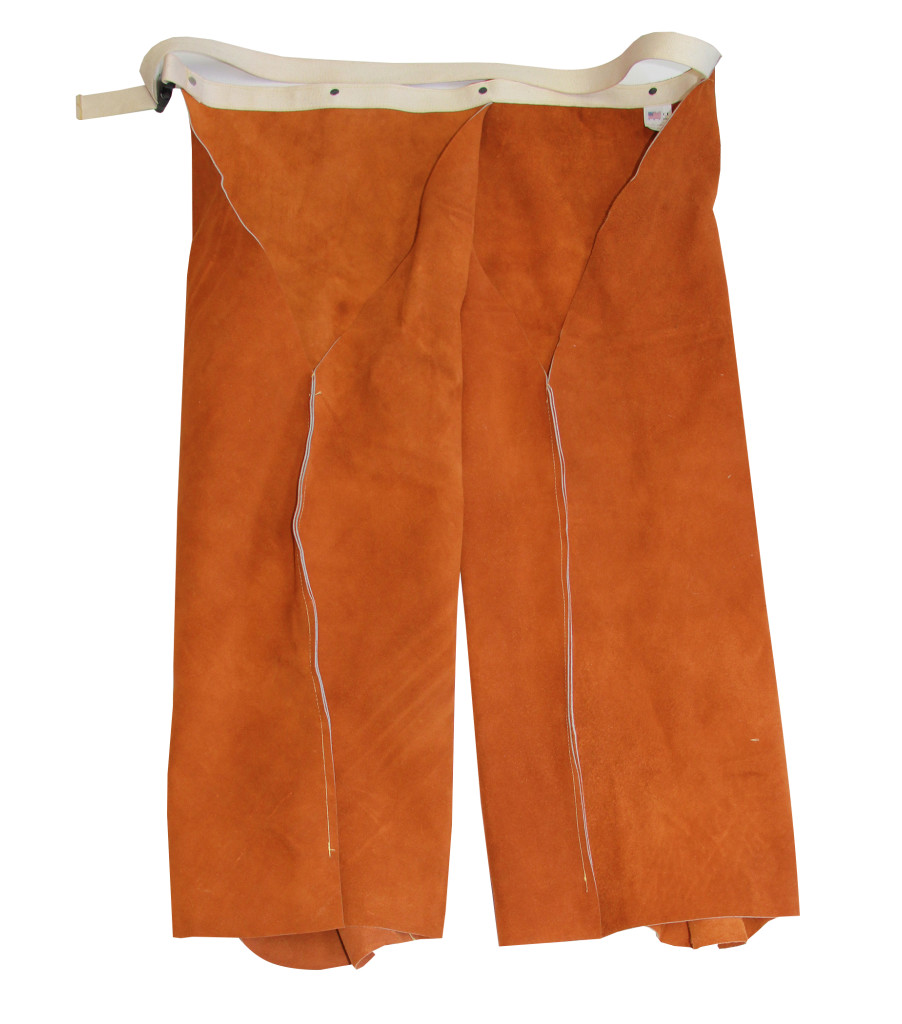 Attached Hip Leggings: Domestic Rust Split Leather, , large image number 1