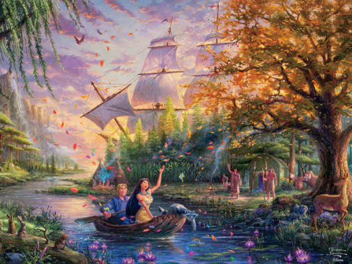 Pocahontas Disney Puzzle (Thomas Kincaid) - 750 piece