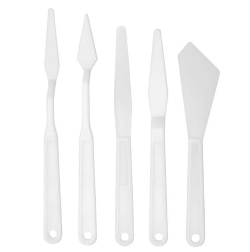 Plastic Painting Knives - Set of 5 assorted