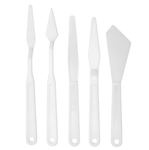 Plastic Painting Knives - Set of 5 assorted