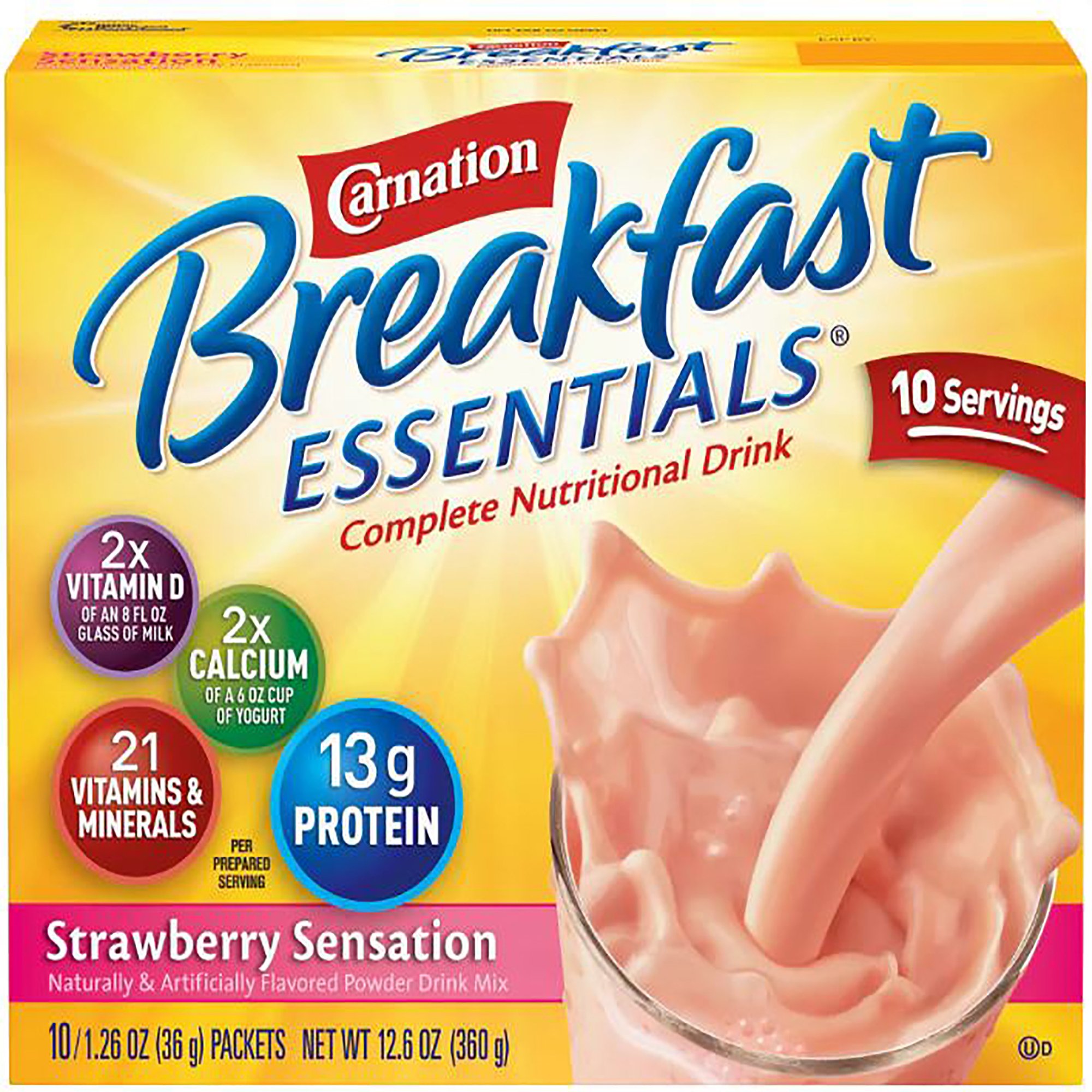 Carnation Breakfast Essentials Strawberry Nutritional Drink MK 714273