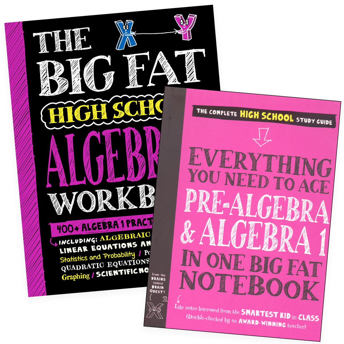 Big Fat Pre-Algebra & Algebra Notebook and Workbook Set