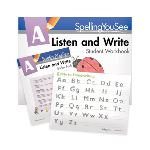 Spelling You See Level A: Listen & Write Student Workbook with Sticker Pack