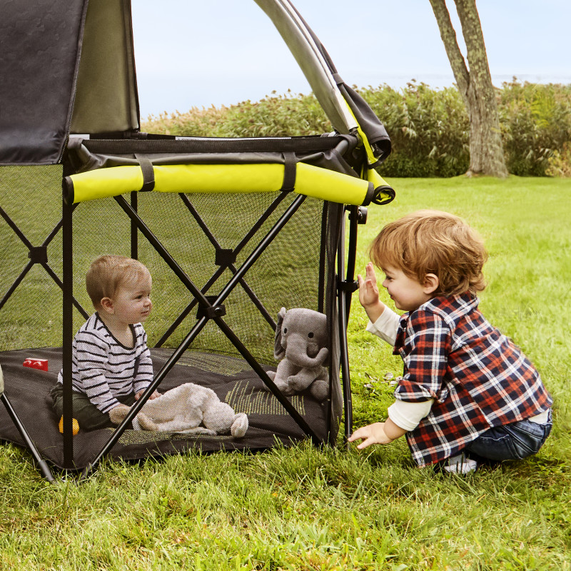 Play-Away™ Portable Playard Deluxe (Adventurer) Lifestyle Photo Play-Away™ Portable Playard Deluxe (Adventurer) Lifestyle Photo