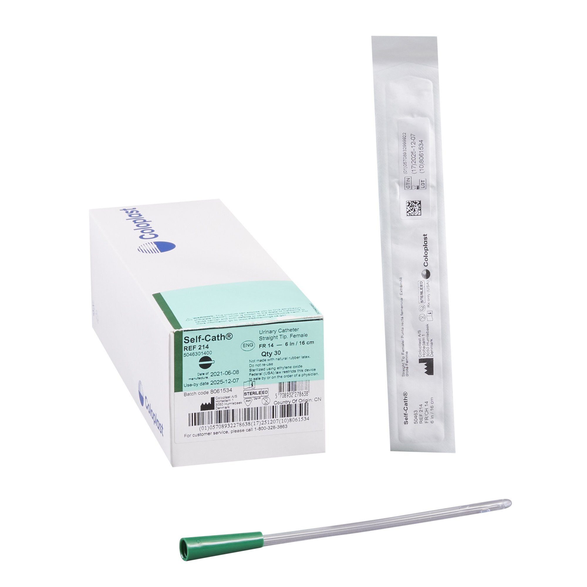 Self-Cath Female Urethral Catheter, 14 Fr, Straight Tip MK 322867
