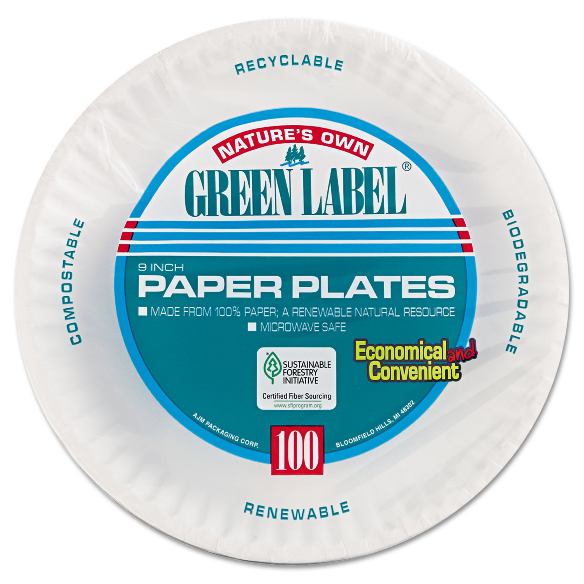 Nature's Own Green Label Paper Plate MK 549338